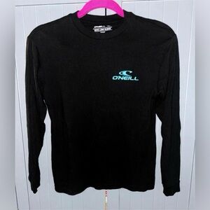 YOUTH O'NEILL LONG SLEEVE TEE BLACK CREW-NECK - SIZE MEDIUM